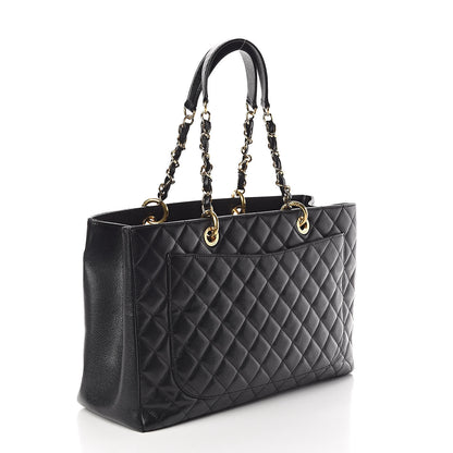 Chanel Caviar Quilted XL Grand Shopping Tote GST Black 3 of 10