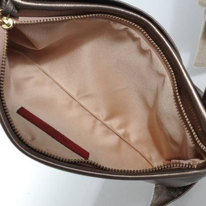 Valentino Garavani Metallic Nappa Bow Clutch Sasso 7 of 7