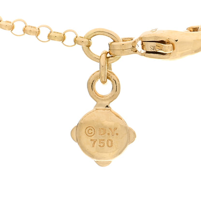 David Yurman 18K Yellow Gold Turquoise Cable Collectibles Bead Station Necklace 22" 4 of 4