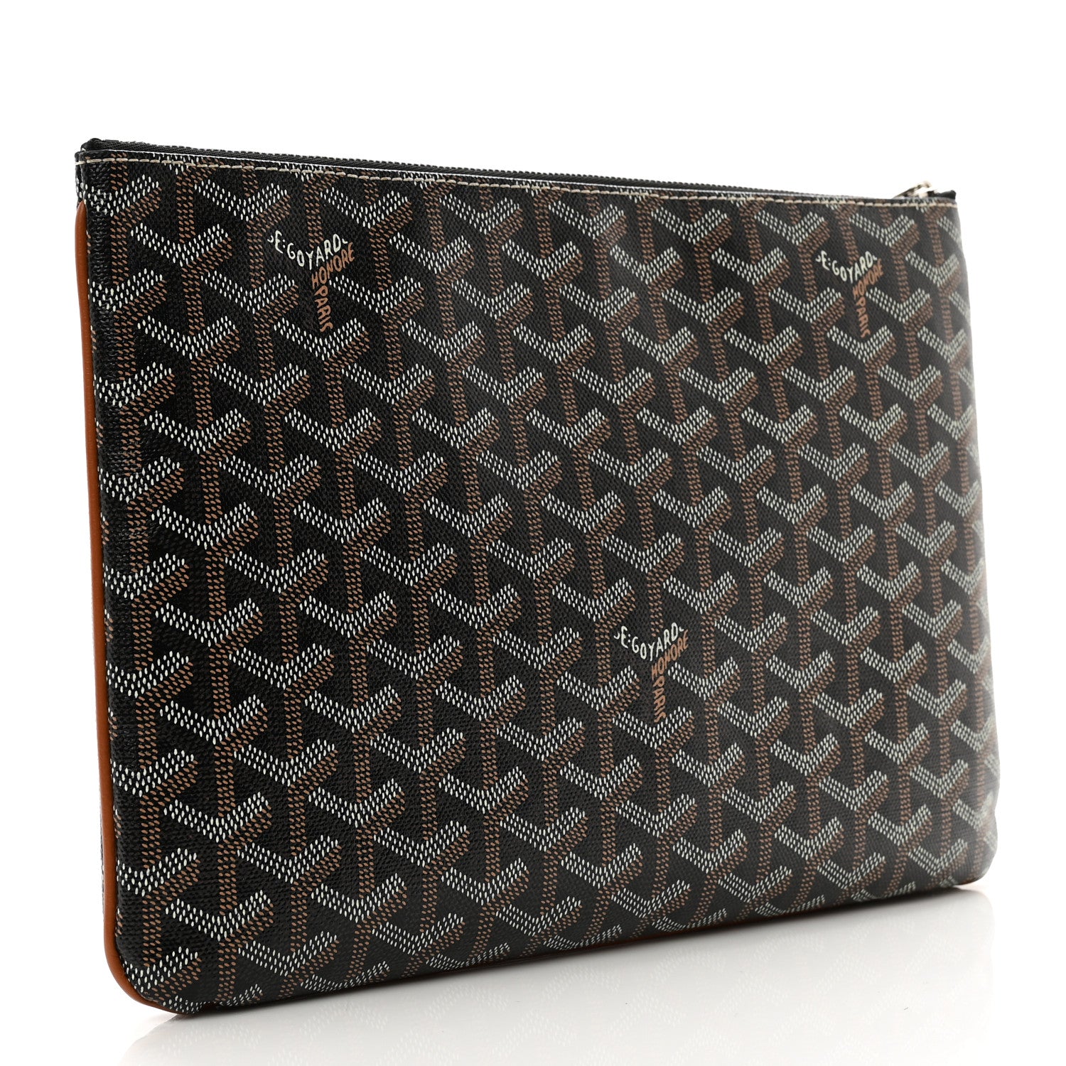 Goyard Goyardine Senat MM Pocket Black Tan 3 of 7