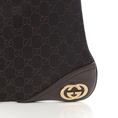 Gucci Monogram Medium New Britt Hobo Dark Brown 10 of 10