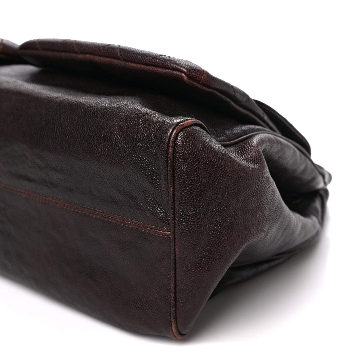 Glazed Caviar Reissue Double Pocket In The City Tote Brown