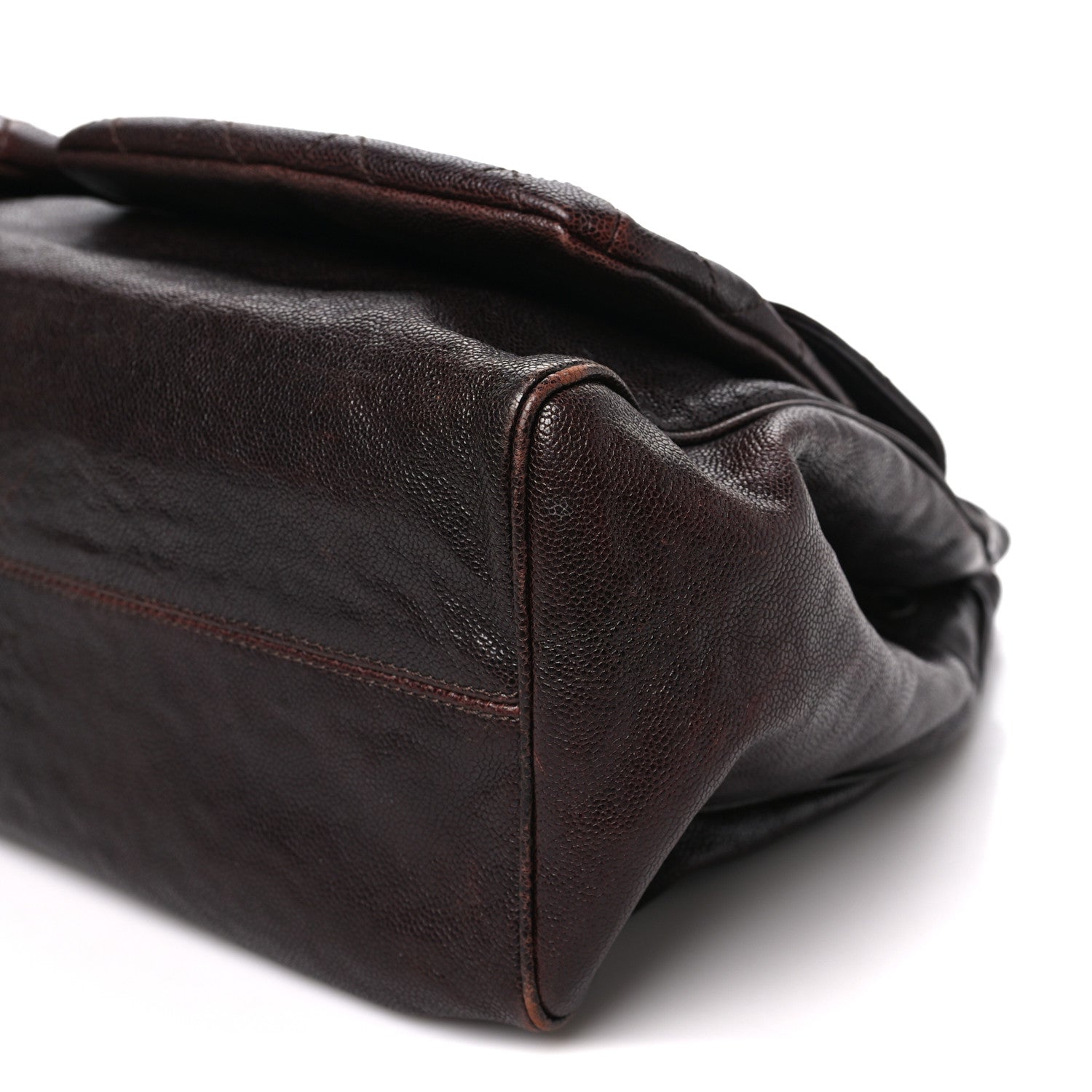 Chanel Glazed Caviar Reissue Double Pocket In The City Tote Brown 10 of 12