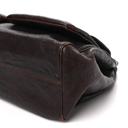 Chanel Glazed Caviar Reissue Double Pocket In The City Tote Brown 10 of 12