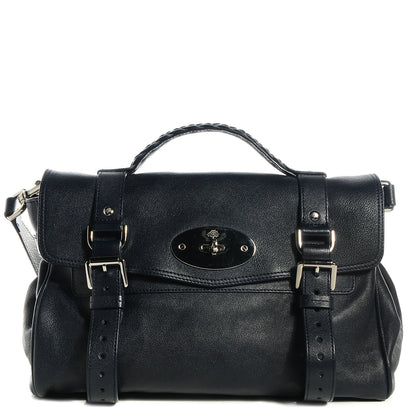 Mulberry Polished Buffalo Alexa Satchel Midnight Blue 1 of 13