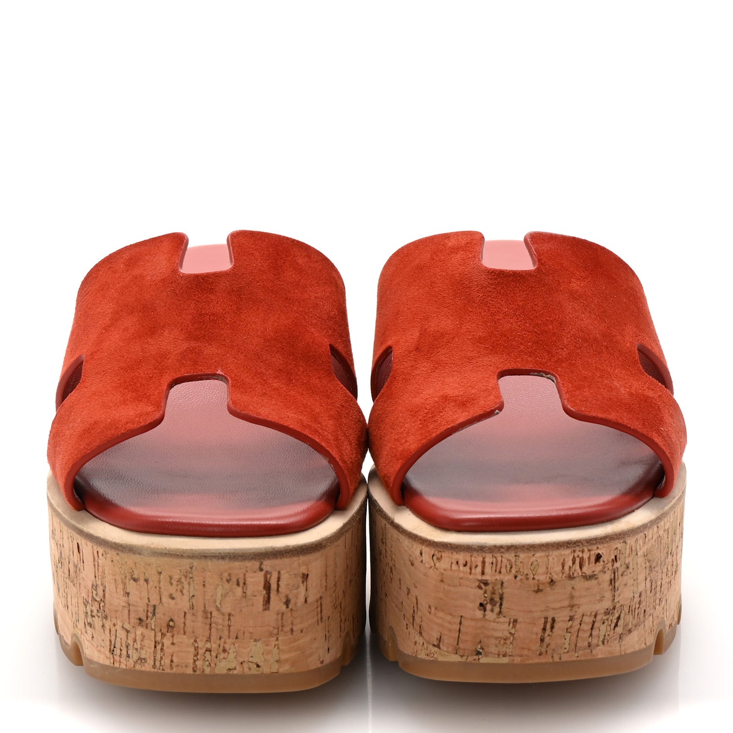 Suede Goatskin Cork Eze 30 Sandals 37 Orange Brulee