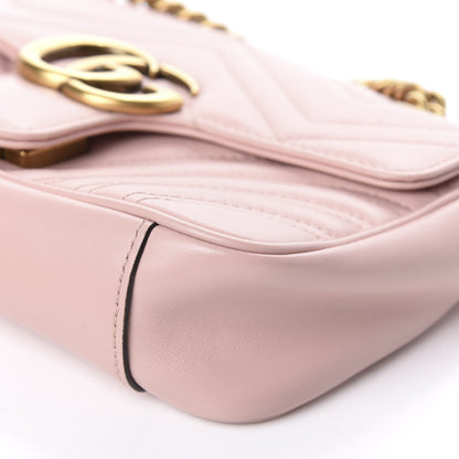 Gucci Calfskin Matelasse Mini GG Marmont Shoulder Bag Perfect Pink 7 of 11