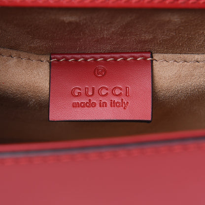 Gucci Calfskin Mini Sylvie Top Handle Bag Hibiscus Red 6 of 10
