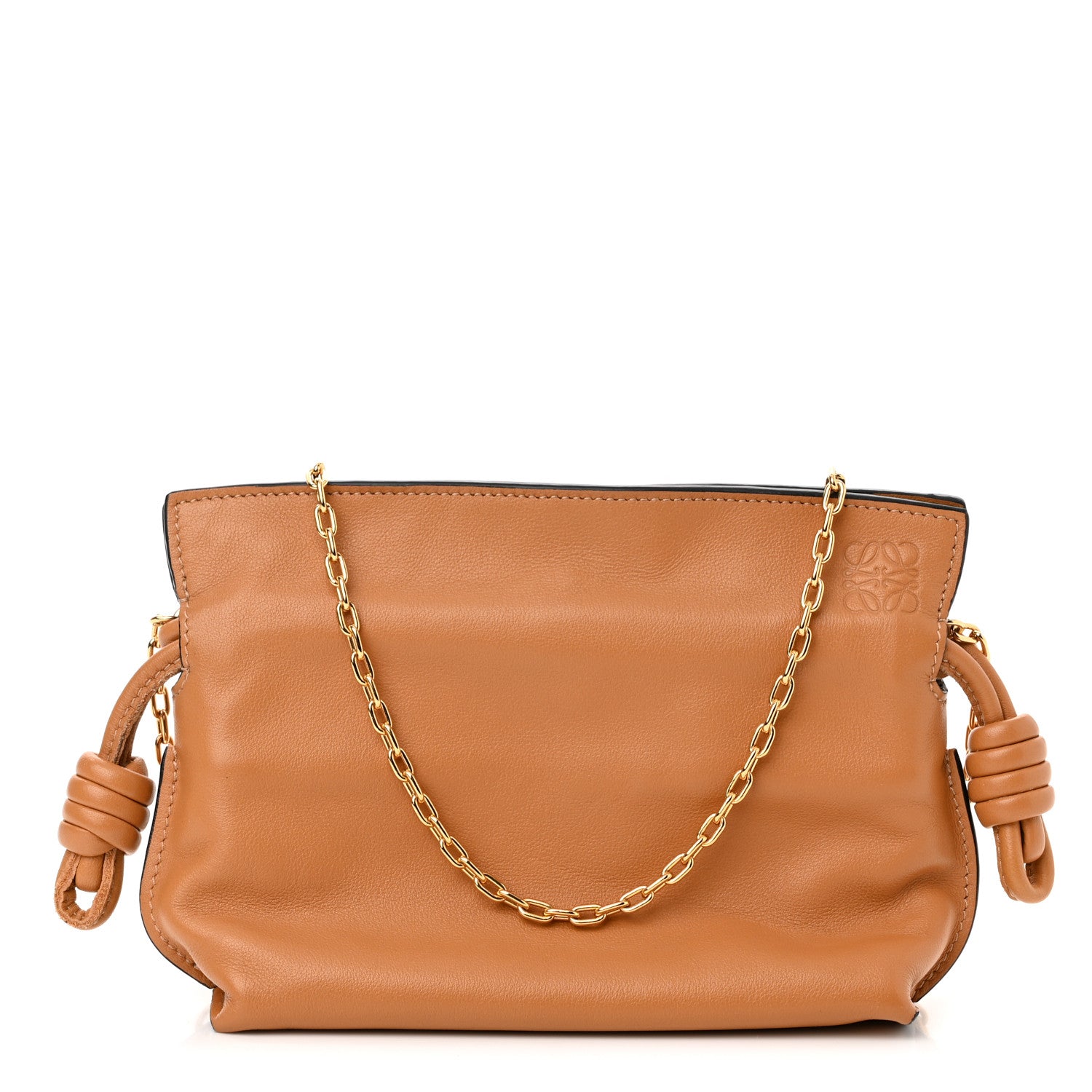 Loewe Calfskin Nano Flamenco Knot Clutch Warm Desert 1 of 9