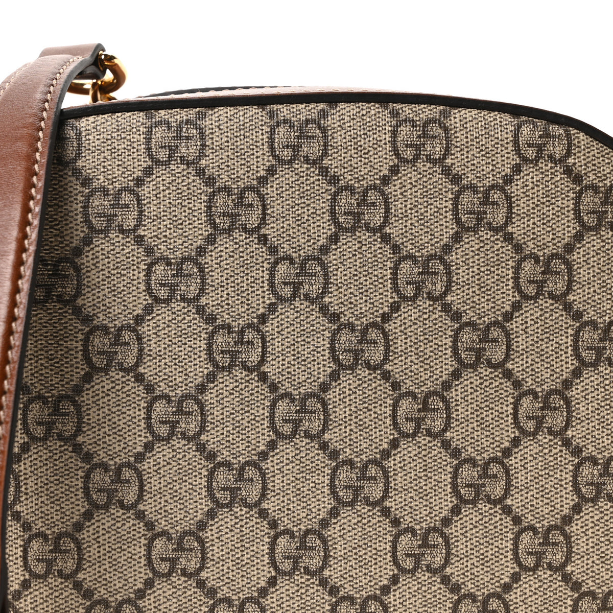Gucci GG Supreme Monogram Cuoio Toscano Mini Chain Shoulder Bag Beige Ebony Cuir 8 of 11