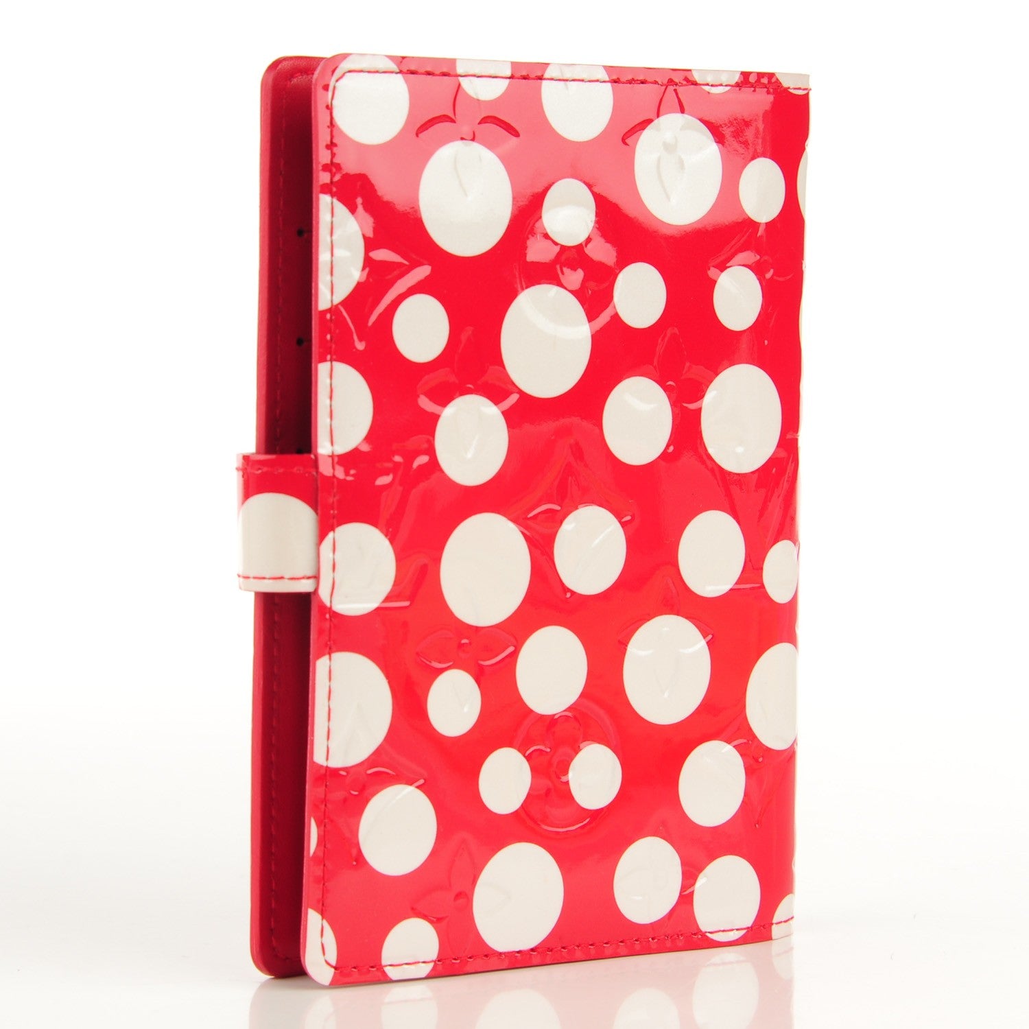 Louis Vuitton Vernis Kusama Infinity Dots Small Ring Cover Agenda Red 3 of 7
