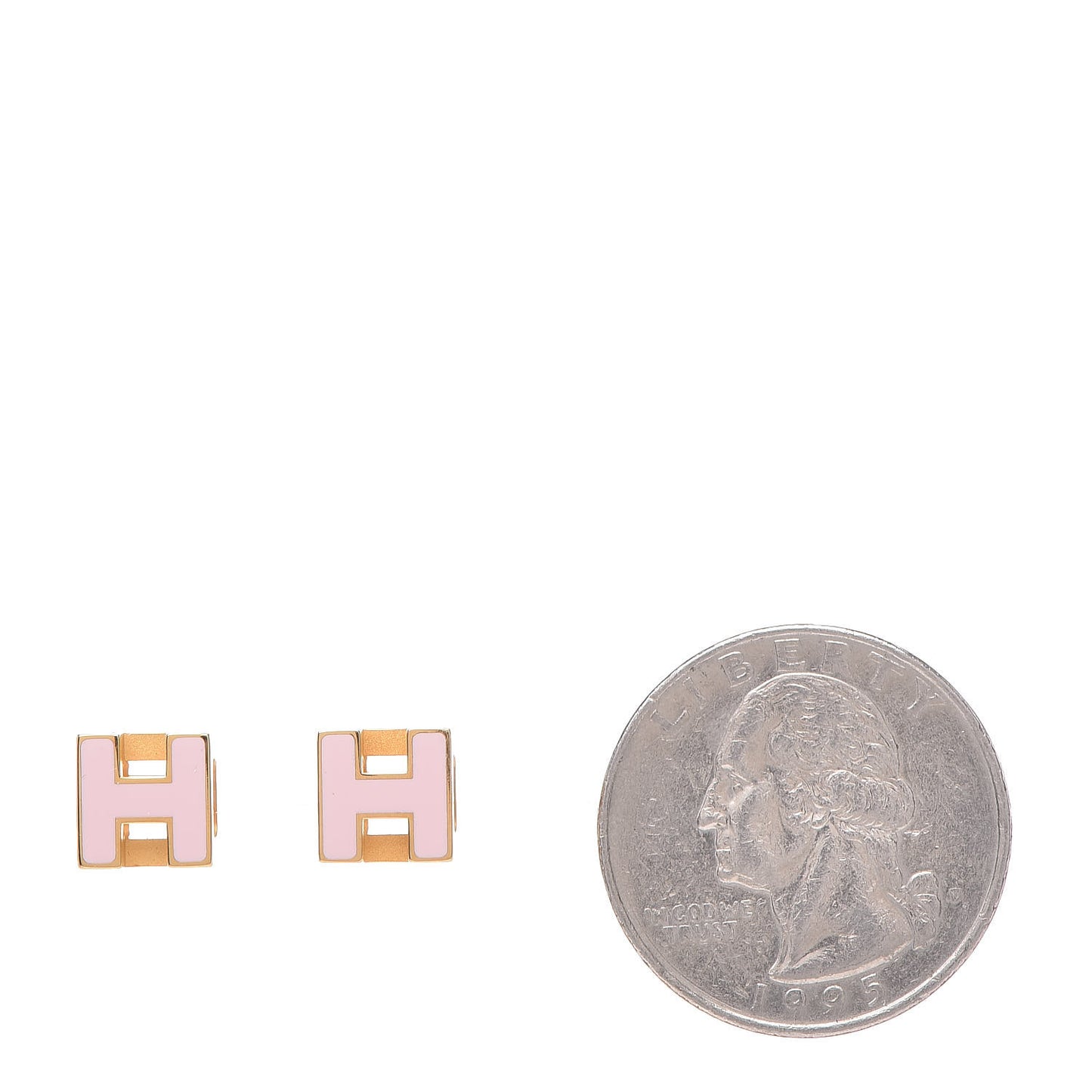 Gold Cage d'H Earrings Rose Dragee