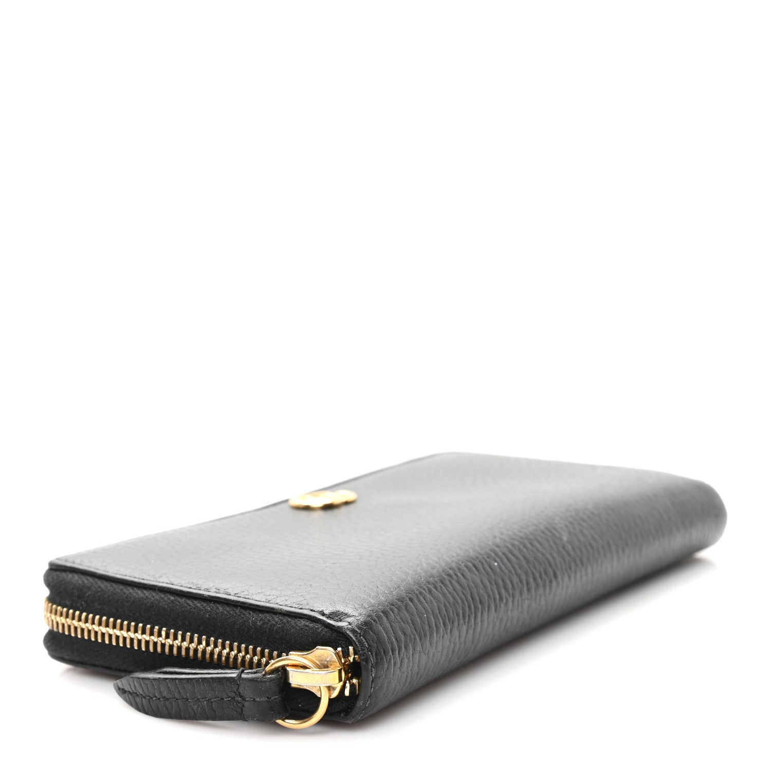 Gucci Dollar Calfskin GG Marmont Zip Around Wallet Black 4 of 9