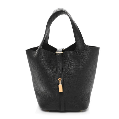 Hermes Taurillon Clemence Picotin Lock 18 PM Black 1 of 11