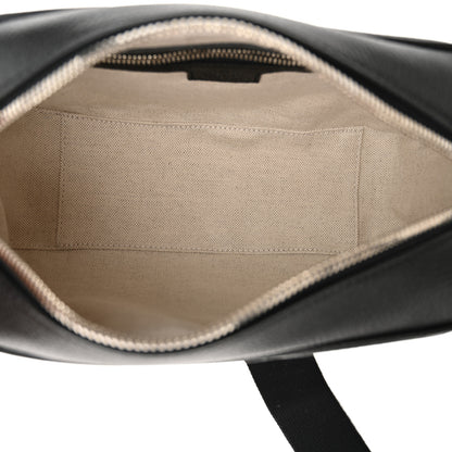 Gucci Piuma Calfskin Jumbo GG Embossed Medium Messenger Bag Black 5 of 10
