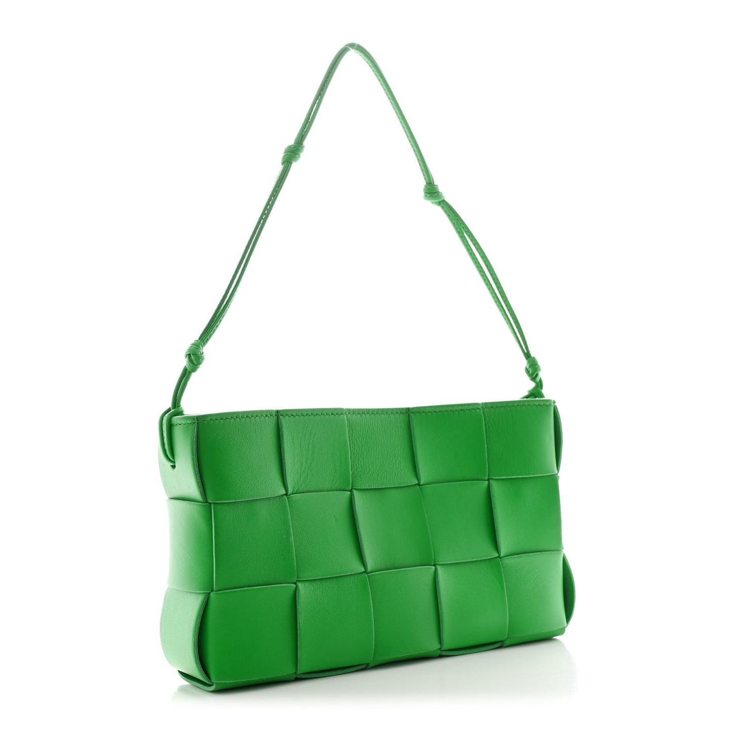 Calfskin Maxi Intrecciato Cassette Pouch On Strap Parakeet