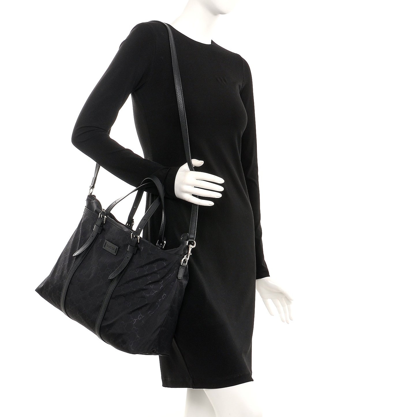 Nylon Monogram Tote Black