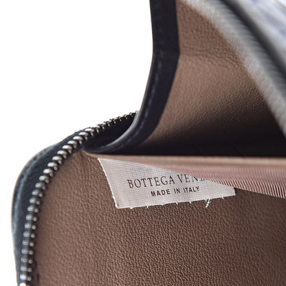 Bottega Veneta Nappa Intrecciato Flat Zip Pouch Navy Black 7 of 8