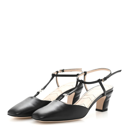 Gucci Nappa Charlotte Petite GG 55mm Slingback Pumps 36.5 Black 4 of 9