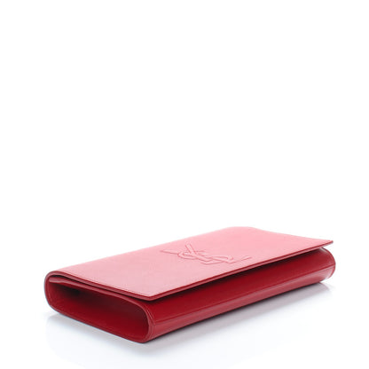 Saint Laurent Calfskin Monogram Large Belle De Jour Clutch Red 4 of 7