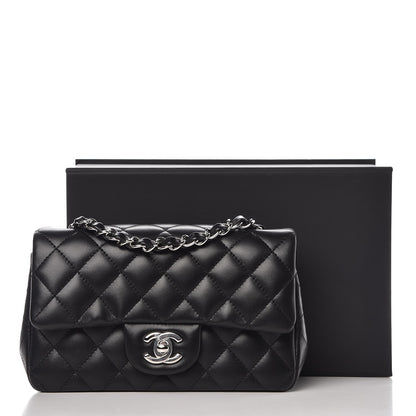 Chanel Lambskin Quilted Mini Rectangular Flap Black 8 of 8