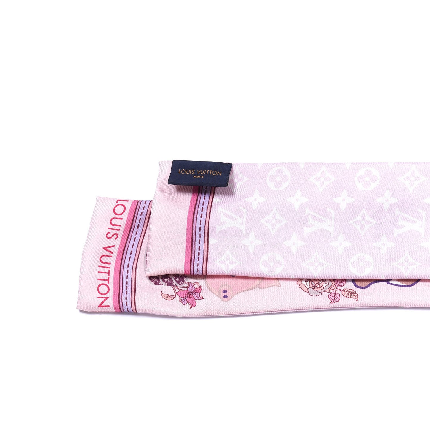Silk Monogram Superstition Bandeau Light Pink