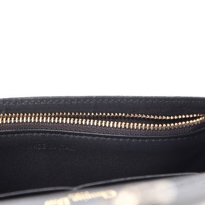 Christian Dior Metallic Patent Micro-Cannage Diorama Wallet on Chain Pouch Silver 9 of 10