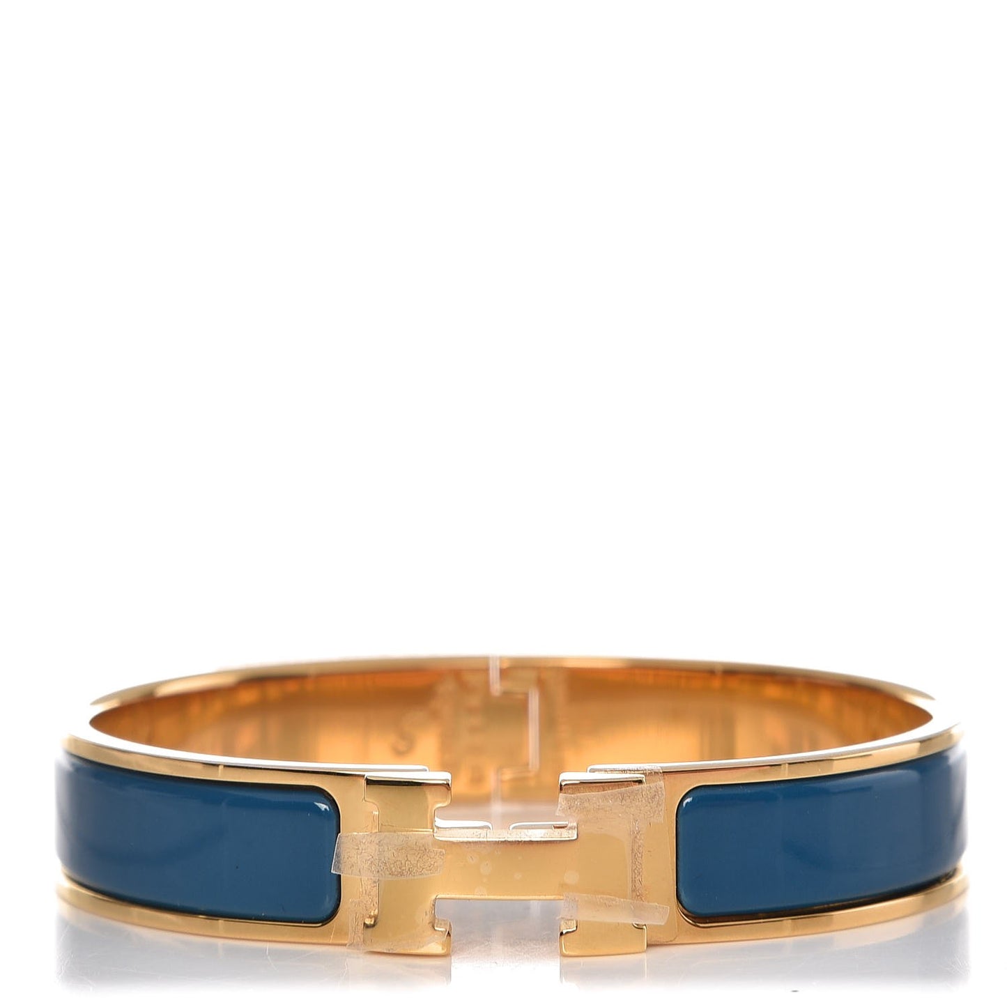Enamel Narrow Clic Clac H Bracelet GM Bleu Profond