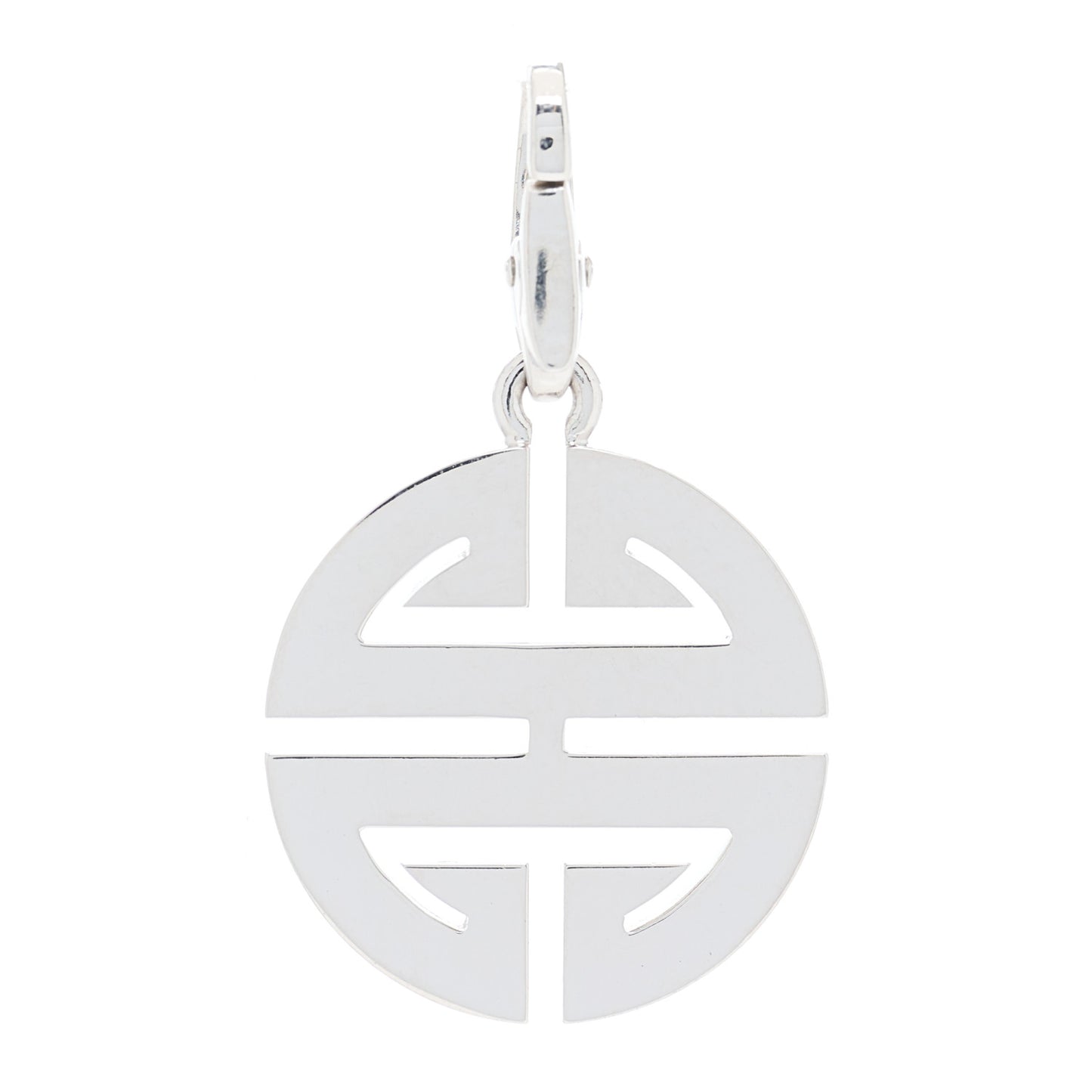 18K White Gold Diamond Longevity Charm