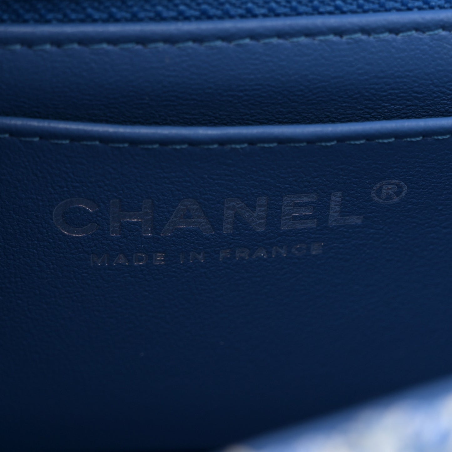 Tweed Quilted Mini Rectangular Flap Blue White