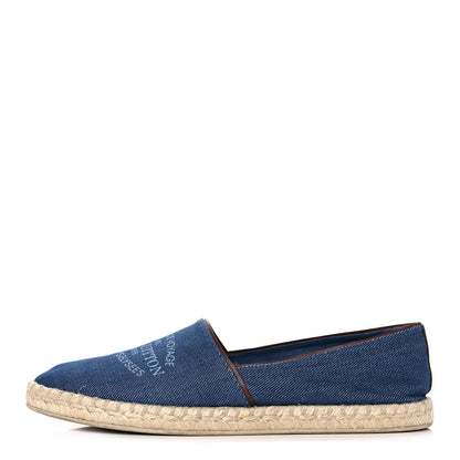 Louis Vuitton Denim Articles De Voyage Espadrille Flats 38 Blue 1 of 9