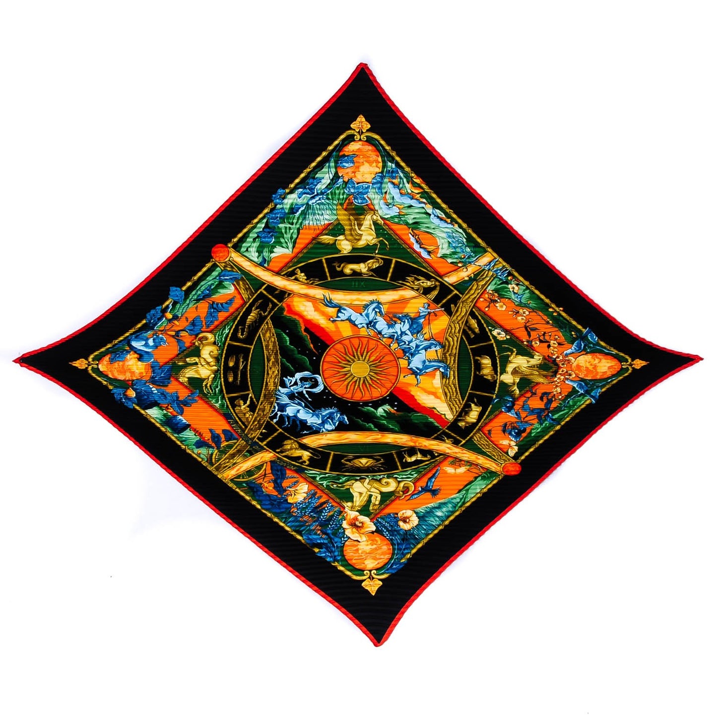 Silk Plisse Rythmes Du Monde Scarf 90