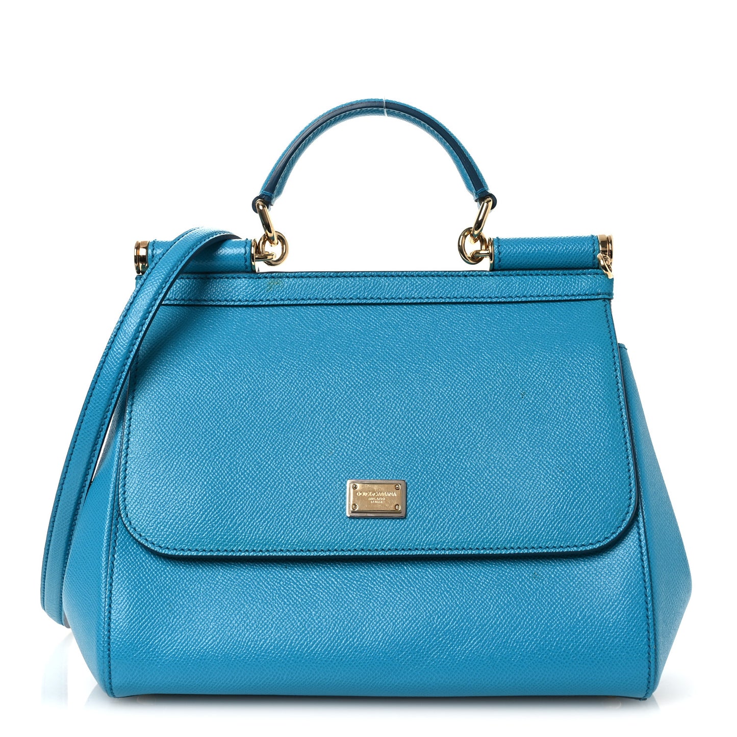 Dauphine Calfskin Medium Miss Sicily Satchel Blue