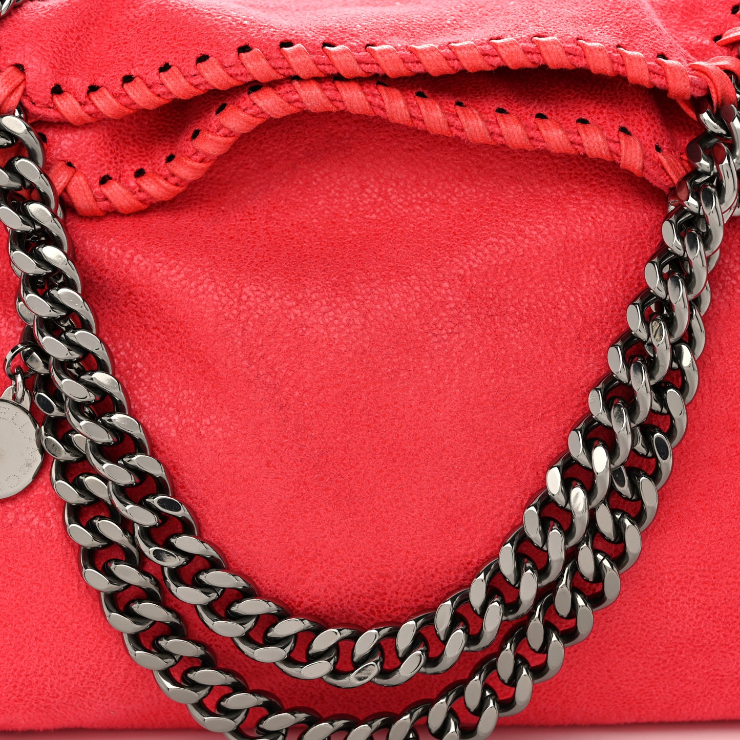 Shaggy Deer Mini Falabella Fold Over Tote Pink Fluo