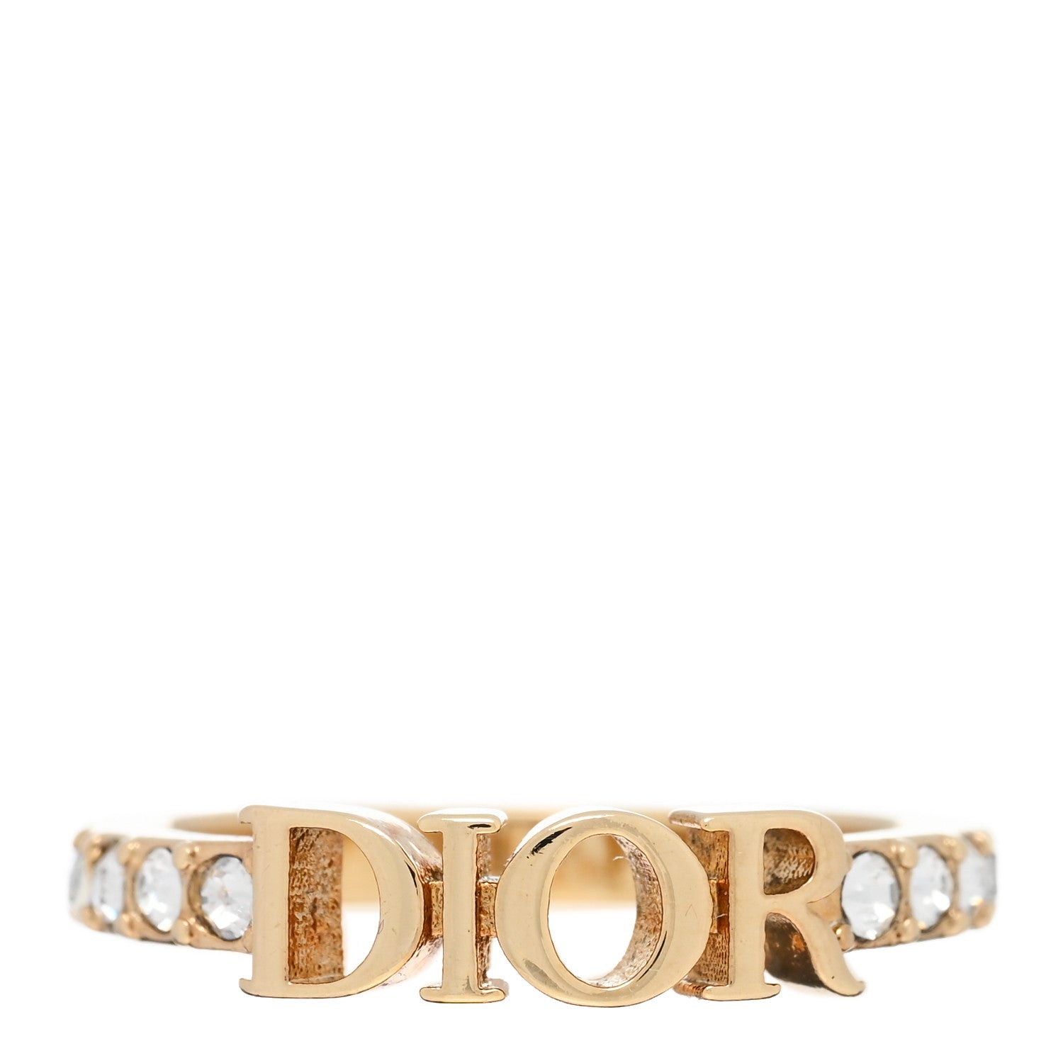 Christian Dior Metal Crystal Dio(R)evolution Ring L 56/7.5 Gold 1 of 4