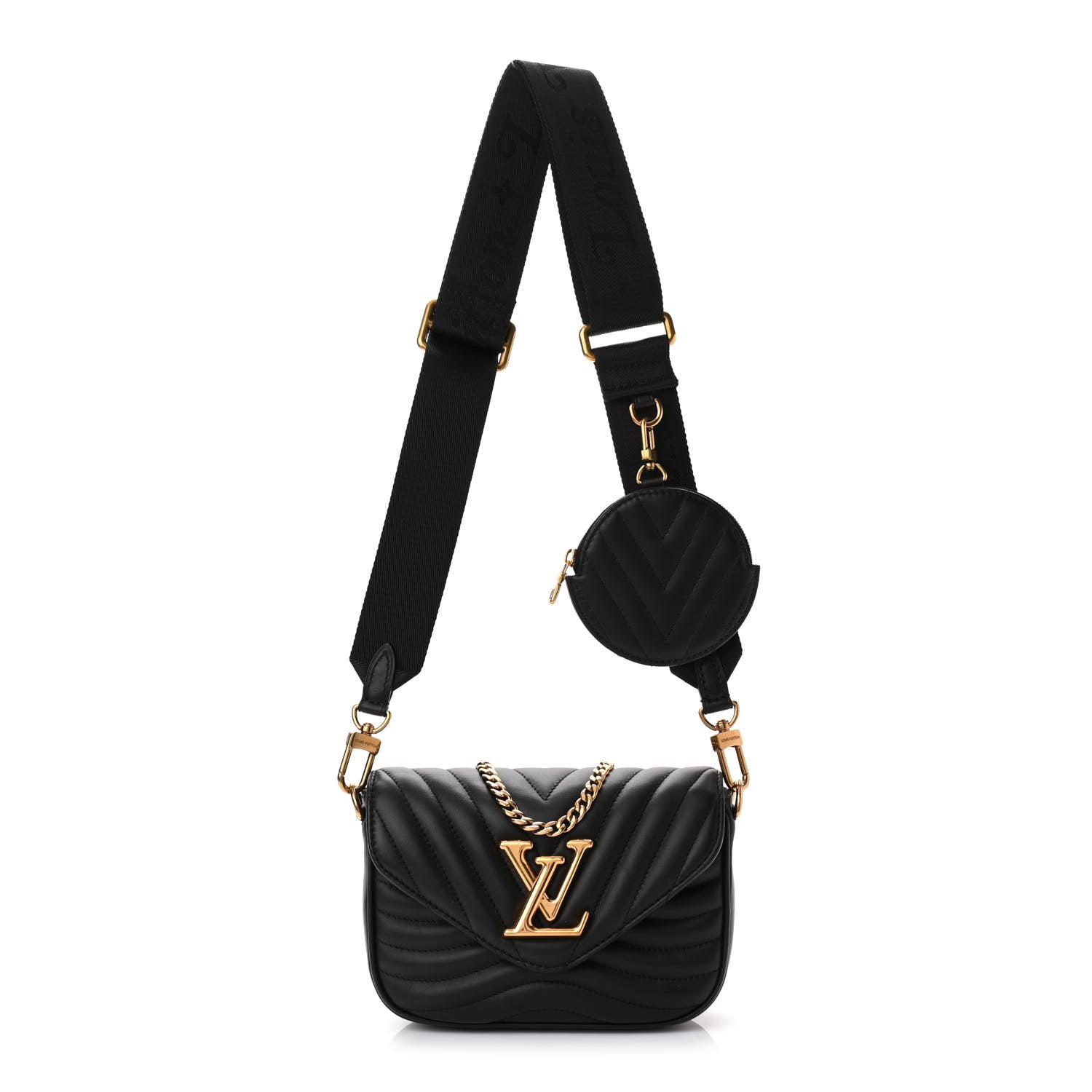 Louis Vuitton Calfskin New Wave Multi Pochette Black 1 of 11
