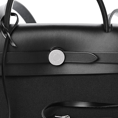 Hermes Military Toile Vache Hunter Herbag Zip PM 31 Black 12 of 13
