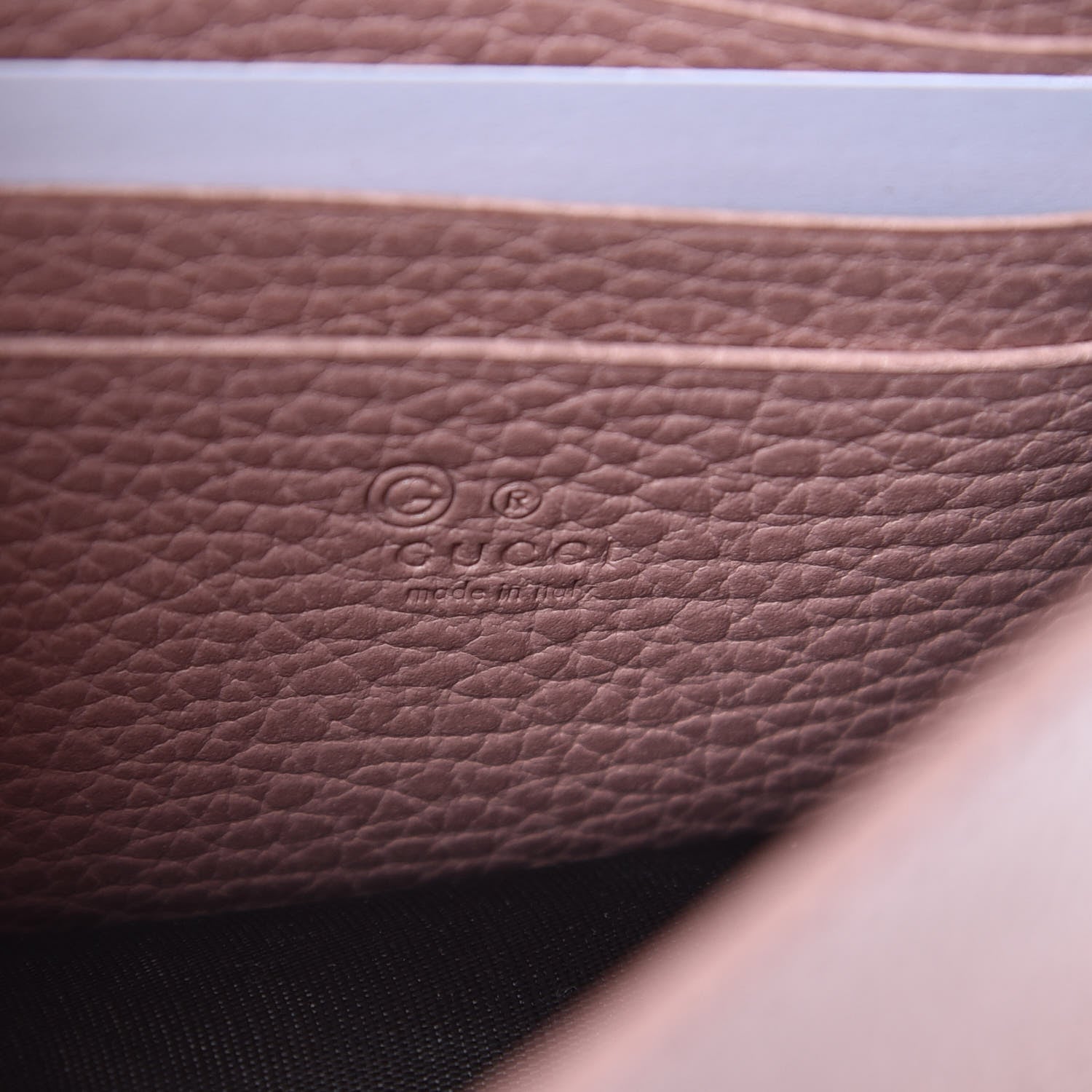 Gucci Dollar Calfskin Interlocking G Chain Wallet Soft Pink 6 of 8