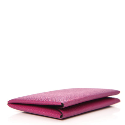 Hermes Epsom Calvi Card Case Rose Pourpre 4 of 8