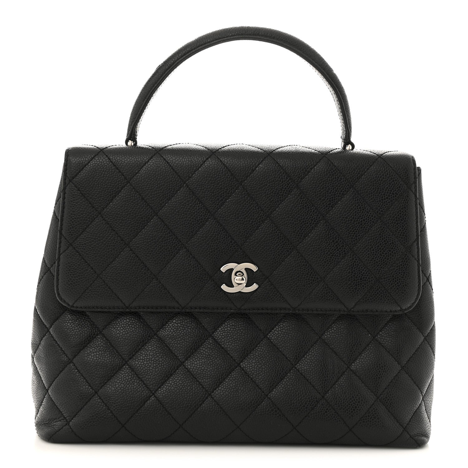 Chanel Caviar Quilted Jumbo Kelly Flap Black 1 of 15