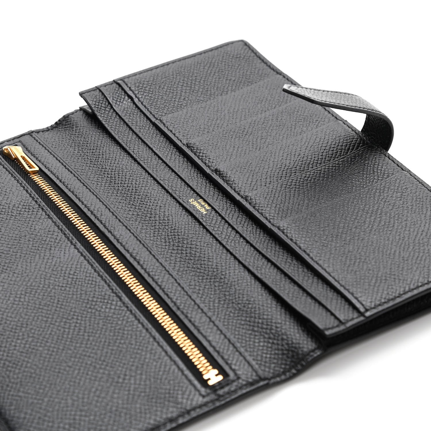 Hermes Epsom Bearn Gusset Wallet Black 10 of 11
