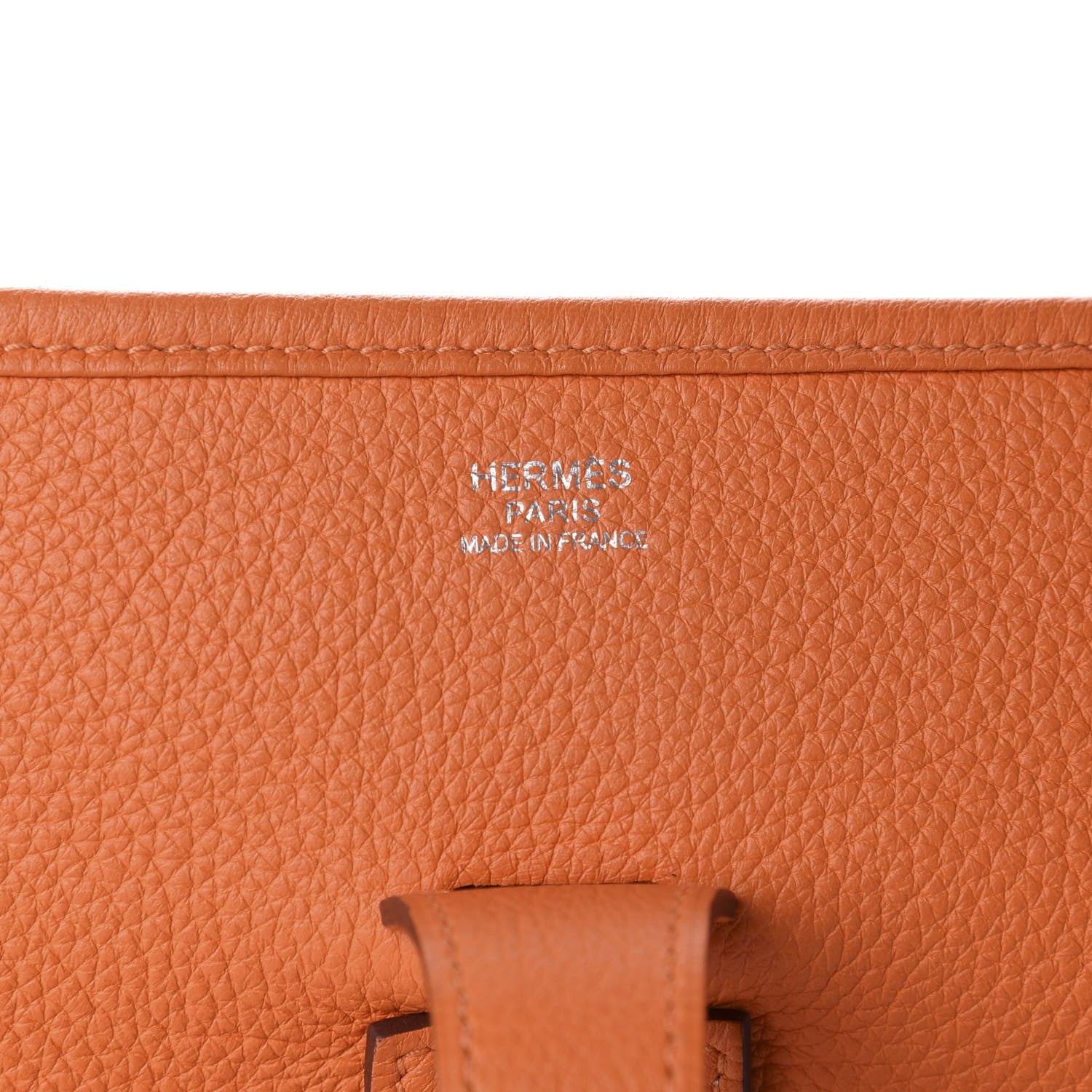 Hermes Taurillon Clemence Evelyne III GM Orange 10 of 12