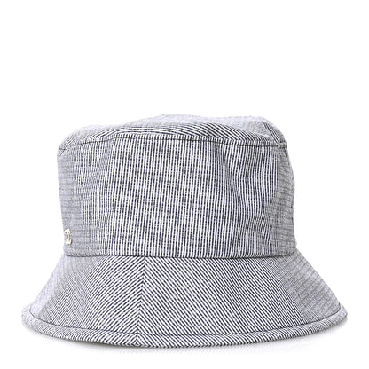 Chanel Cotton Bucket Hat M Navy White 1 of 10