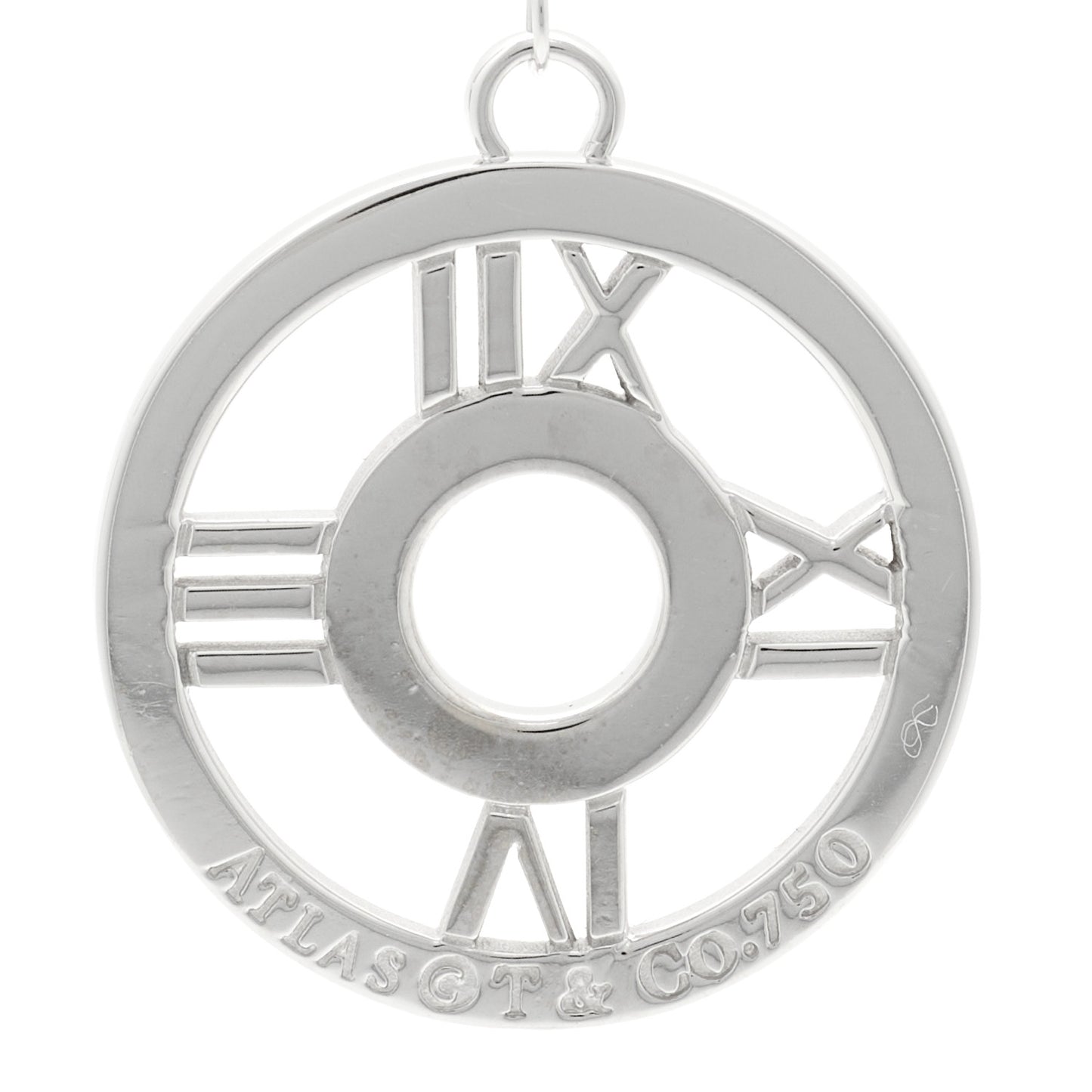 18K White Gold Diamond Atlas Lariat Pendant Necklace