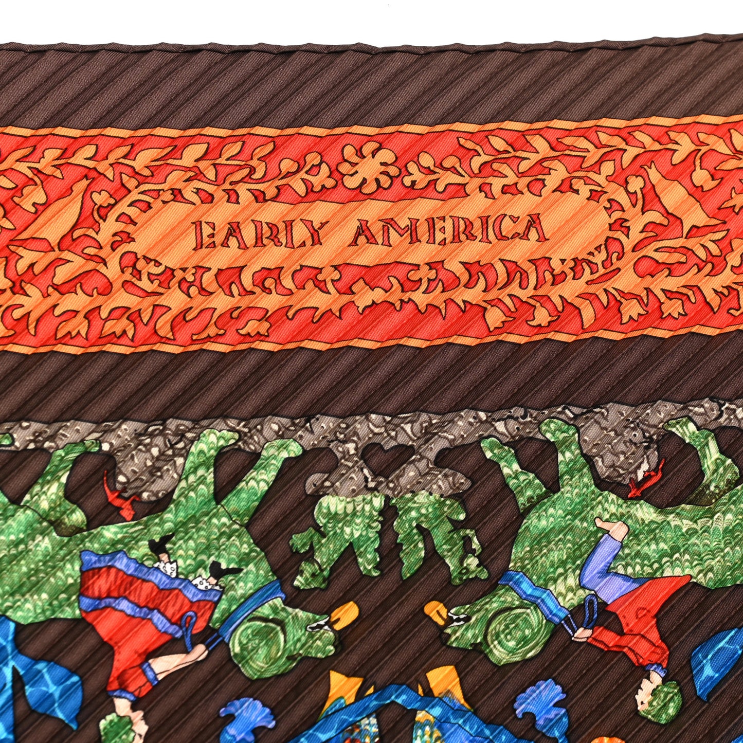 Silk Plisse Early America Scarf 90