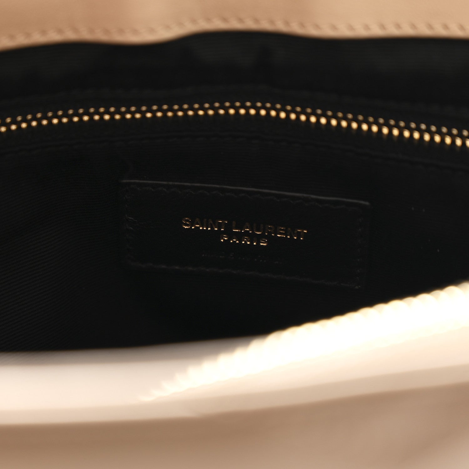 Saint Laurent Calfskin Matelasse Large Loulou Monogram Chain Satchel Dark Beige 7 of 11