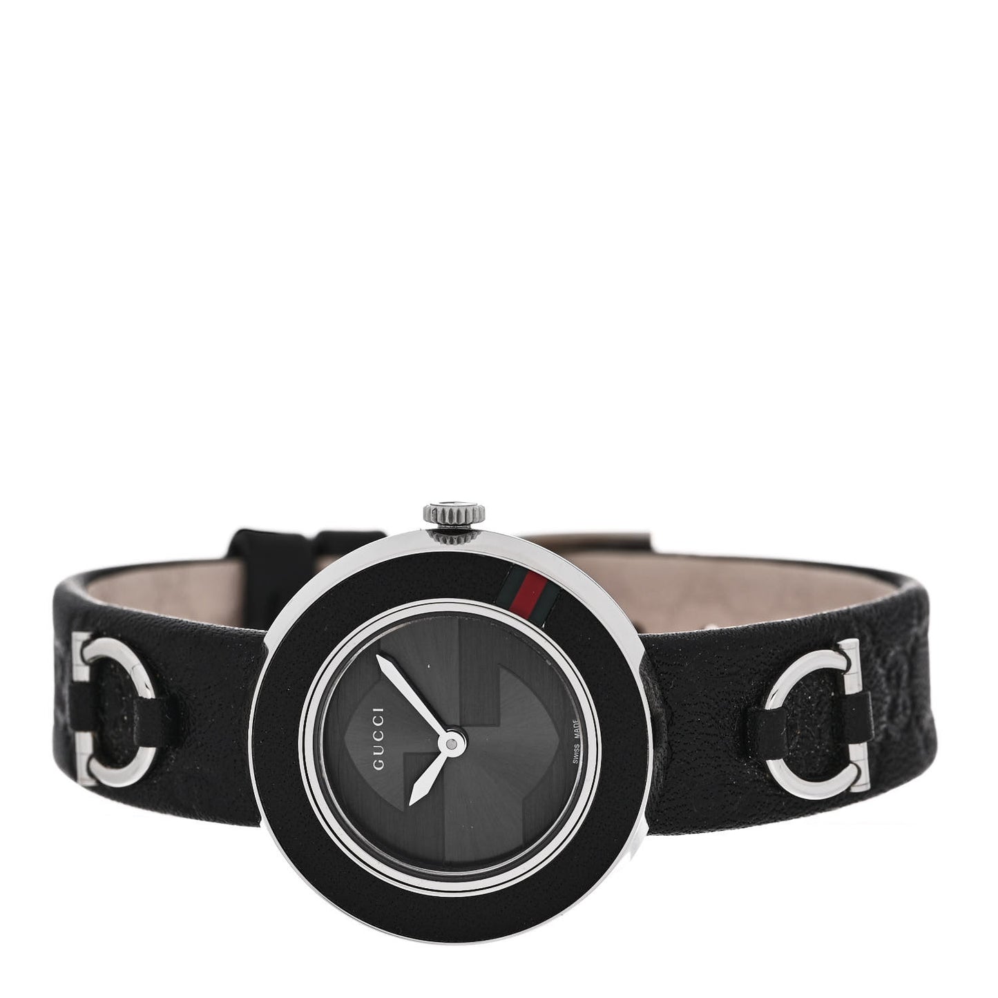 Stainless Steel Calfskin 27mm U-Play Quartz Watch Black