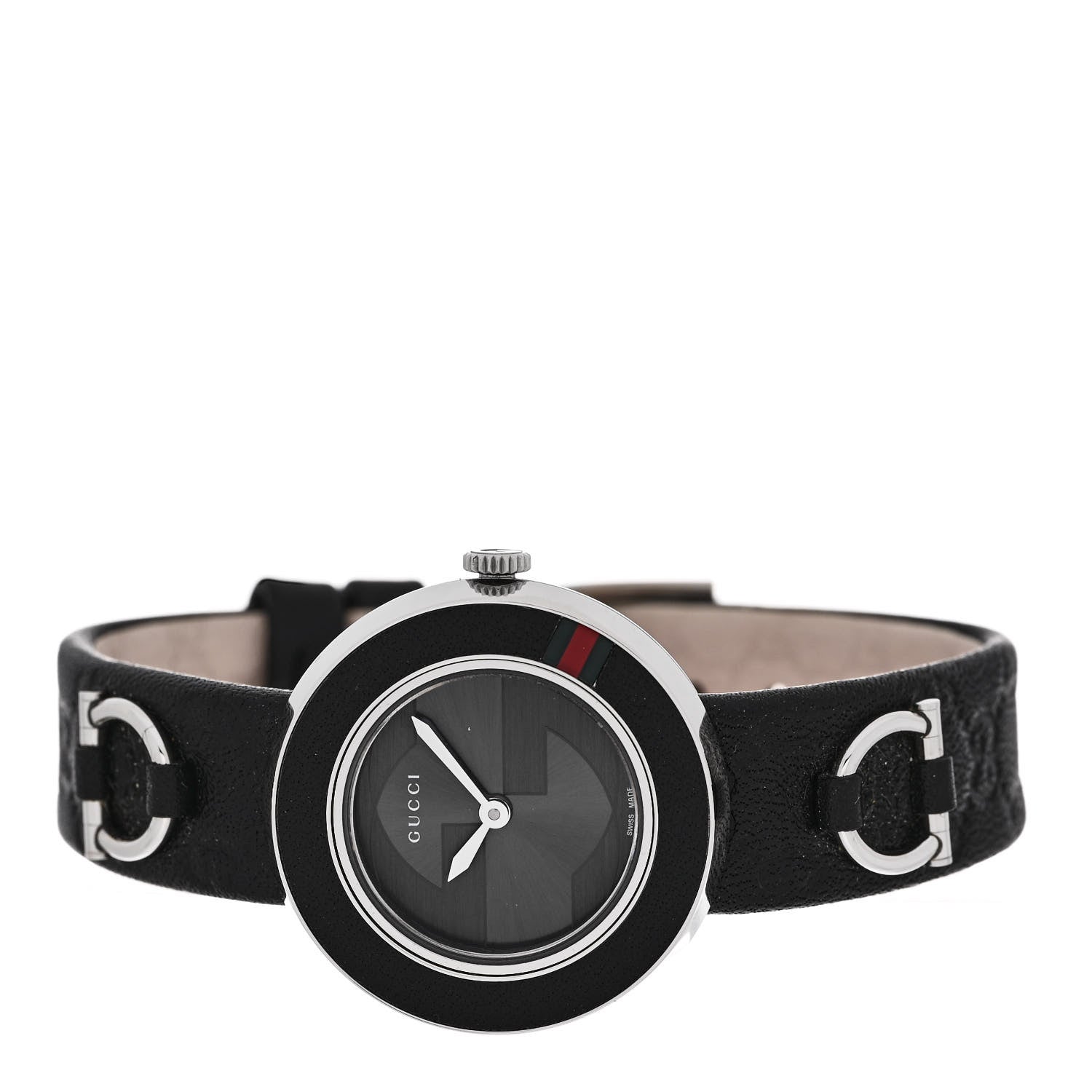 Gucci Stainless Steel Calfskin 27mm U-Play Quartz Watch Black 2 of 5