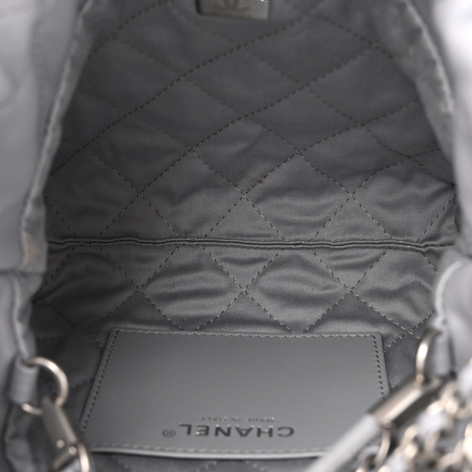 Chanel Shiny Calfskin Quilted Mini Chanel 22 Grey 5 of 10