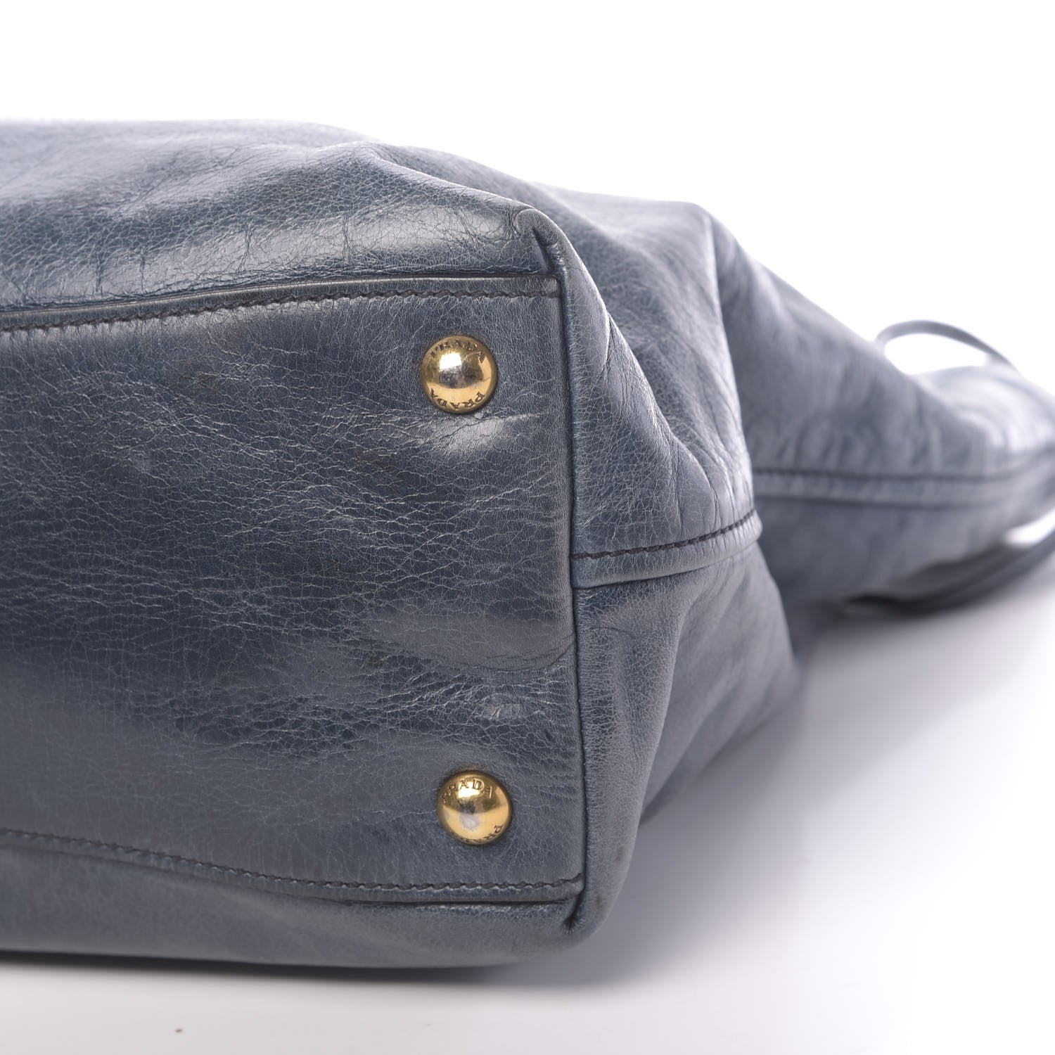 Prada Vitello Shine Tote Denim 21 of 21